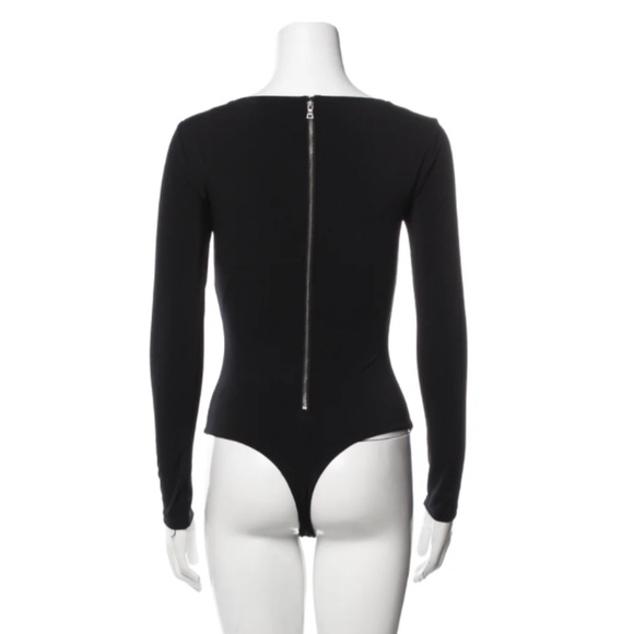 Alice + Olivia Scoop Neck Long Sleeve Bodysuit - Picture 2 of 3